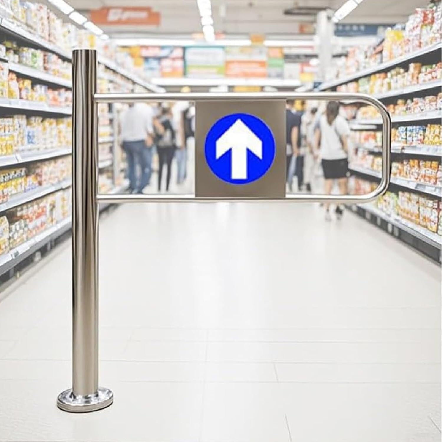 Cancello a battente automatico in metallo, 60 x 97 cm, soluzione di accesso sicuro per mercati e magazzini, perfetto per aree ad alto traffico, protezione durevole e sicura delle porte