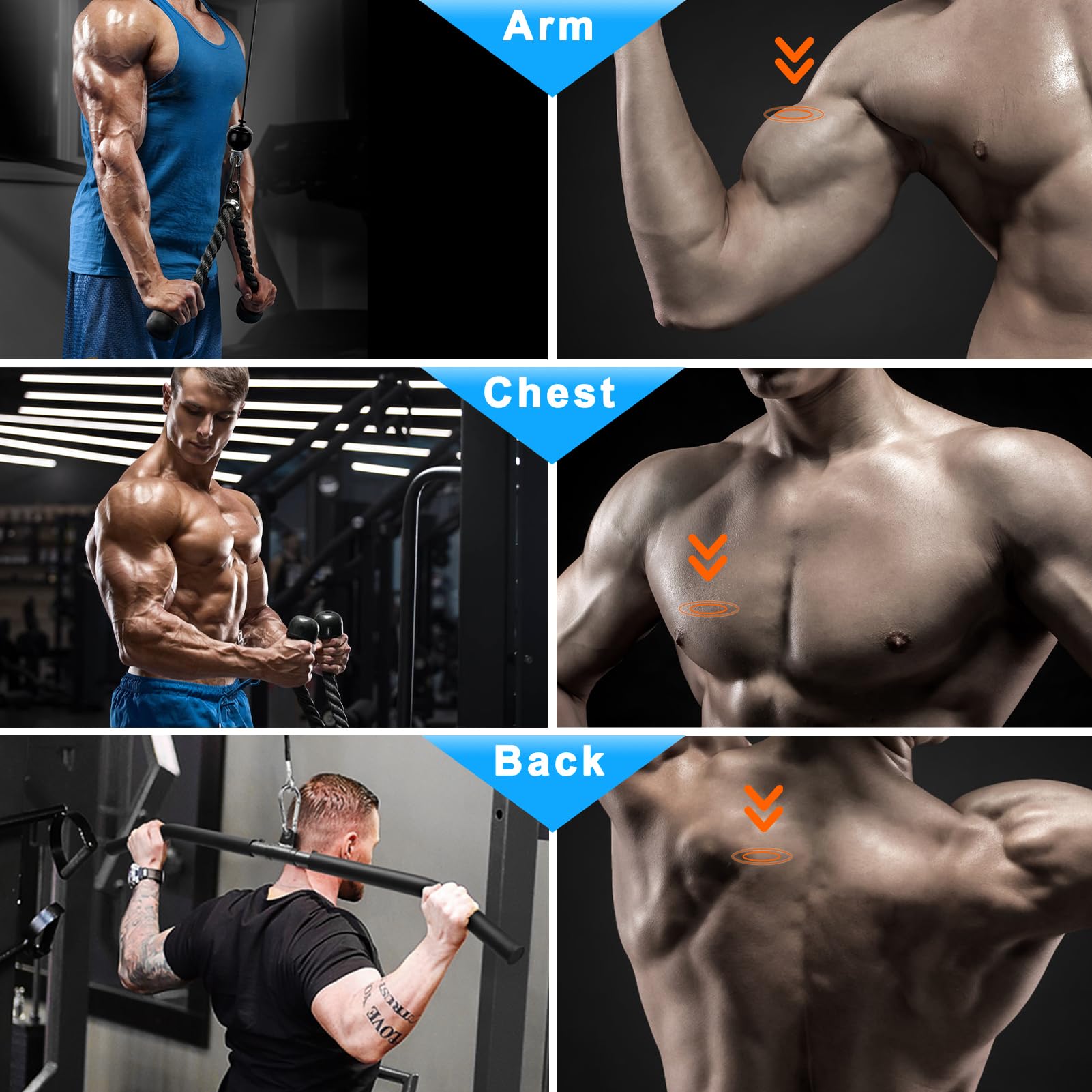 Poulie Musculation Cable, Tirage Maison Triceps Haute et Basse, Entraînement des Bras LAT Pulldown Machine, Équipement pour Biceps Curl
