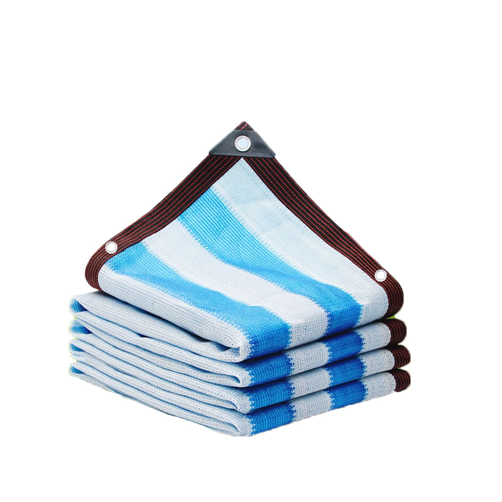 Pergola Shade Cloth Blue and White Stripes 90% Shading Cover for Plant Cover, Greenhouse, Patio, Tomatoes, Chicken Coop, Barn Kennel 6.6X6.6FT 13X23FT 19.7X19.7FT (Size : 6.6x16.4ft)