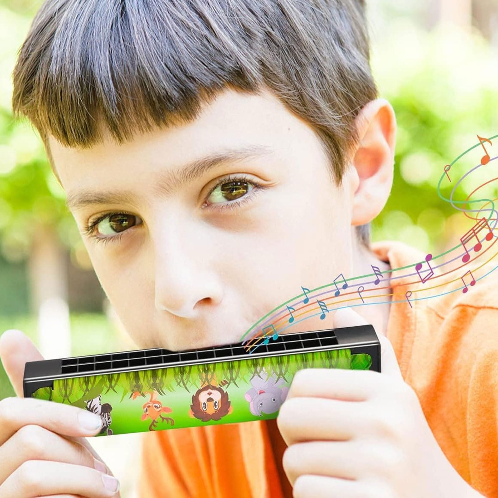 Set Di 6 Armoniche Per Bambini In Legno – Colorate, Facili Da Suonare, Regalo Musicale Per Feste E Compleanni