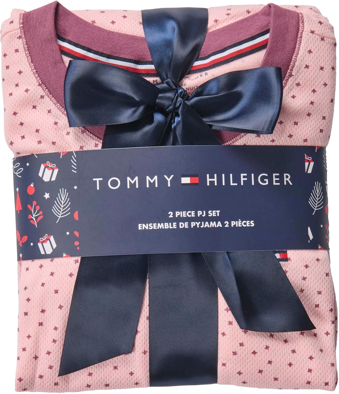 Tommy Hilfiger Women's Printed Crewneck Thermal Sleep Set