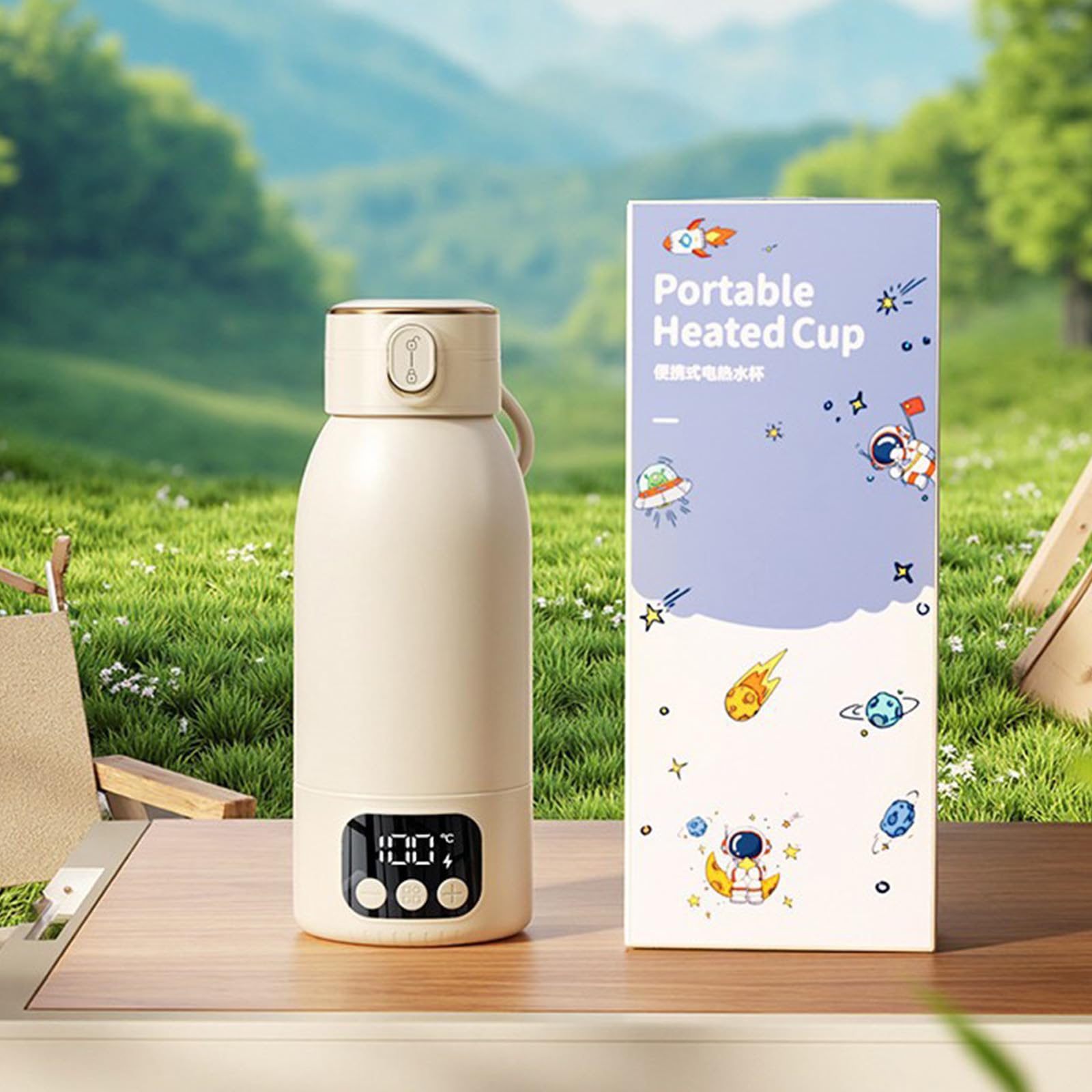 Tazza di acqua isolata amichevole di viaggio con scaldabiberon infantile capacità 500ml termoregolazione precisa scenario multiplo tostapane trasportabile