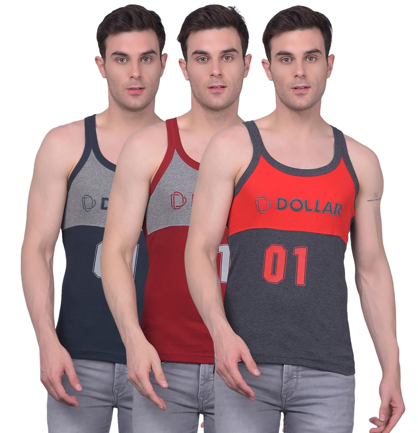 dollar bigboss Men's Solid Cotton Regular Vest-picture-20