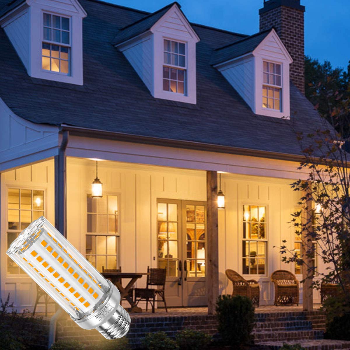 16W Lampadina LED E27, Equivalenti a 120W 150W Lampada Alogena, Luce Bianca Calda 3000K 1900LM, Edison Mais Candelabro, Alta luminosità e Risparmio Energetico Non Dimmerabile, 5 Pezzi