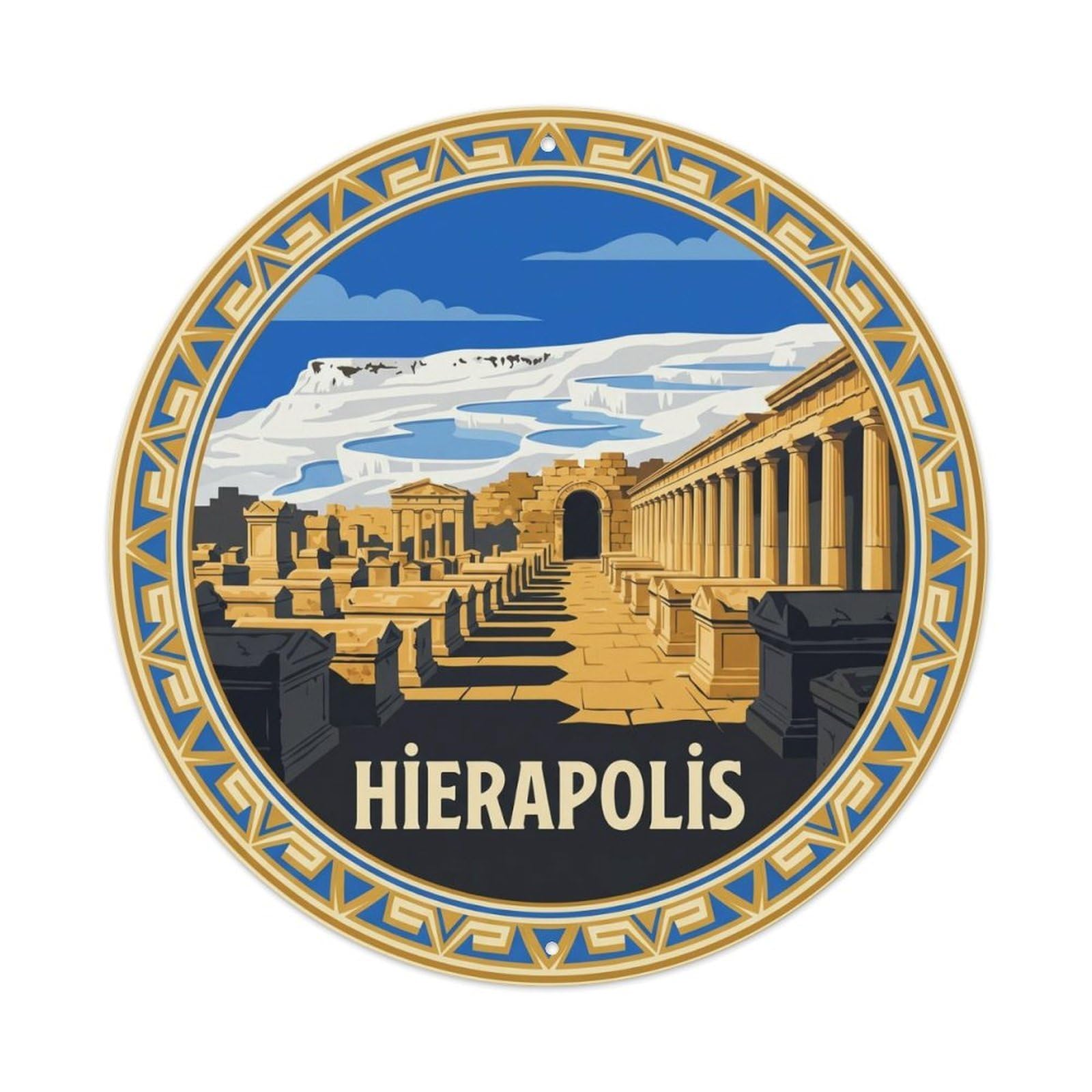 Denizli Hierapolis Necropolis Anatolian Travel Classic Metal Tin Sign
