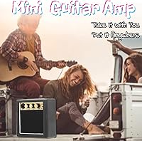 Vista 2 de Amplificador de guitarra, amplificador de bajo portátil de 3 W con funciones de control de volumen y tono, amplificador de guitarra para práctica