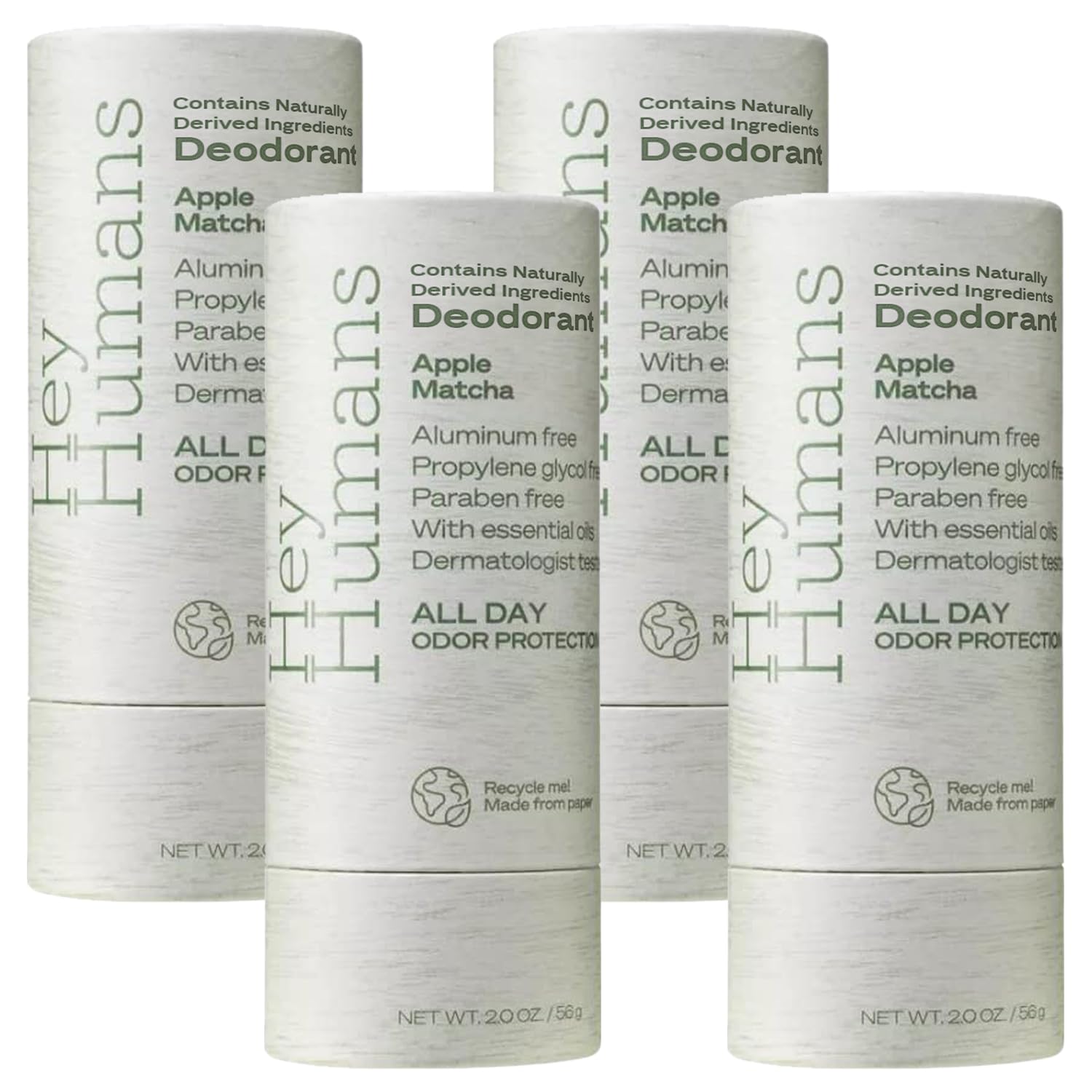 Hey Humans Deodorant, Aluminum Free Deodorant for Women and Men, Contains Naturally Derived Ingredients, All Day Odor Control, Refreshing Essential