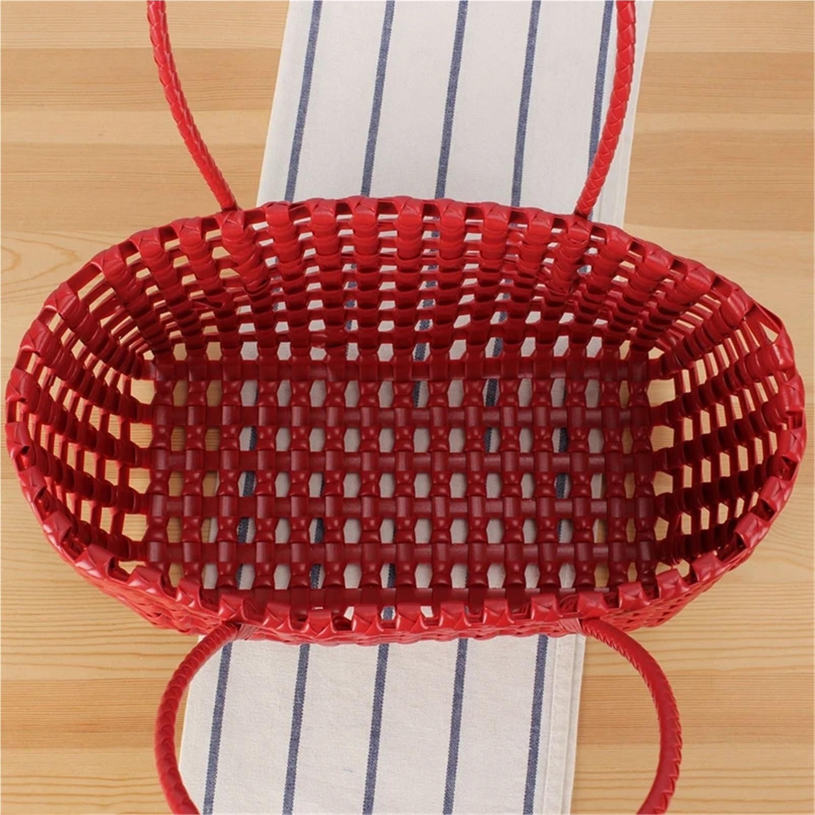 Bolso de Mano Tejido Calado Llegada bolso de cesta diseño hueco for mujer vacaciones en la playa bolsos hombro tejidos Casual versátil diario