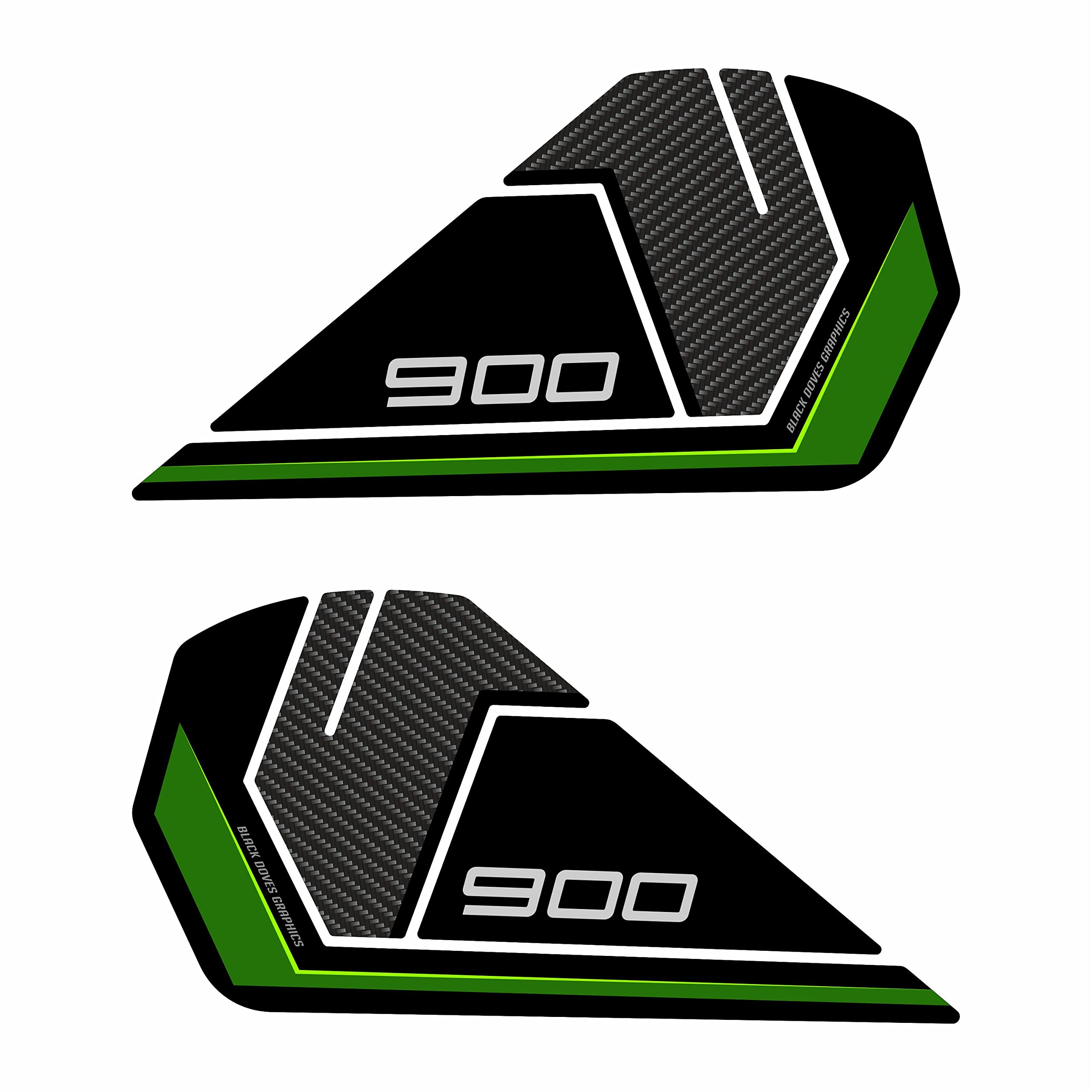 Naklejki żywiczne na zbiornik na czołg, kompatybilne z MOTO KAWASAKI Z900 Z 900 (ochrona zbiornika bocznego)