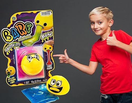 Miniatura 2 de JA-RU Barf-Squishy Stress Ooze Ball (4 bolas de estrés surtidas) Juguetes esponjosos con slime para niños y adultos. Juguetes para vomitar y vomitar