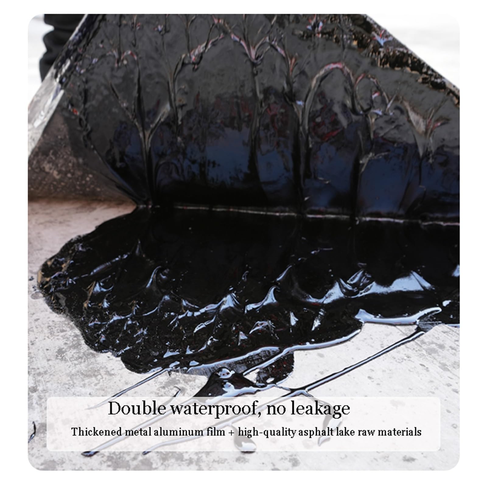 Cinta de Sellado de Aluminio，Nastro per Riparazioni di Tetti，Negro Rollo Adhesivo de Tela Asfáltica，Cinta Selladora，para GrietaPiscina,Metal,Panel Compuesto de Aluminio(THK1.2mm/W1*L3m)