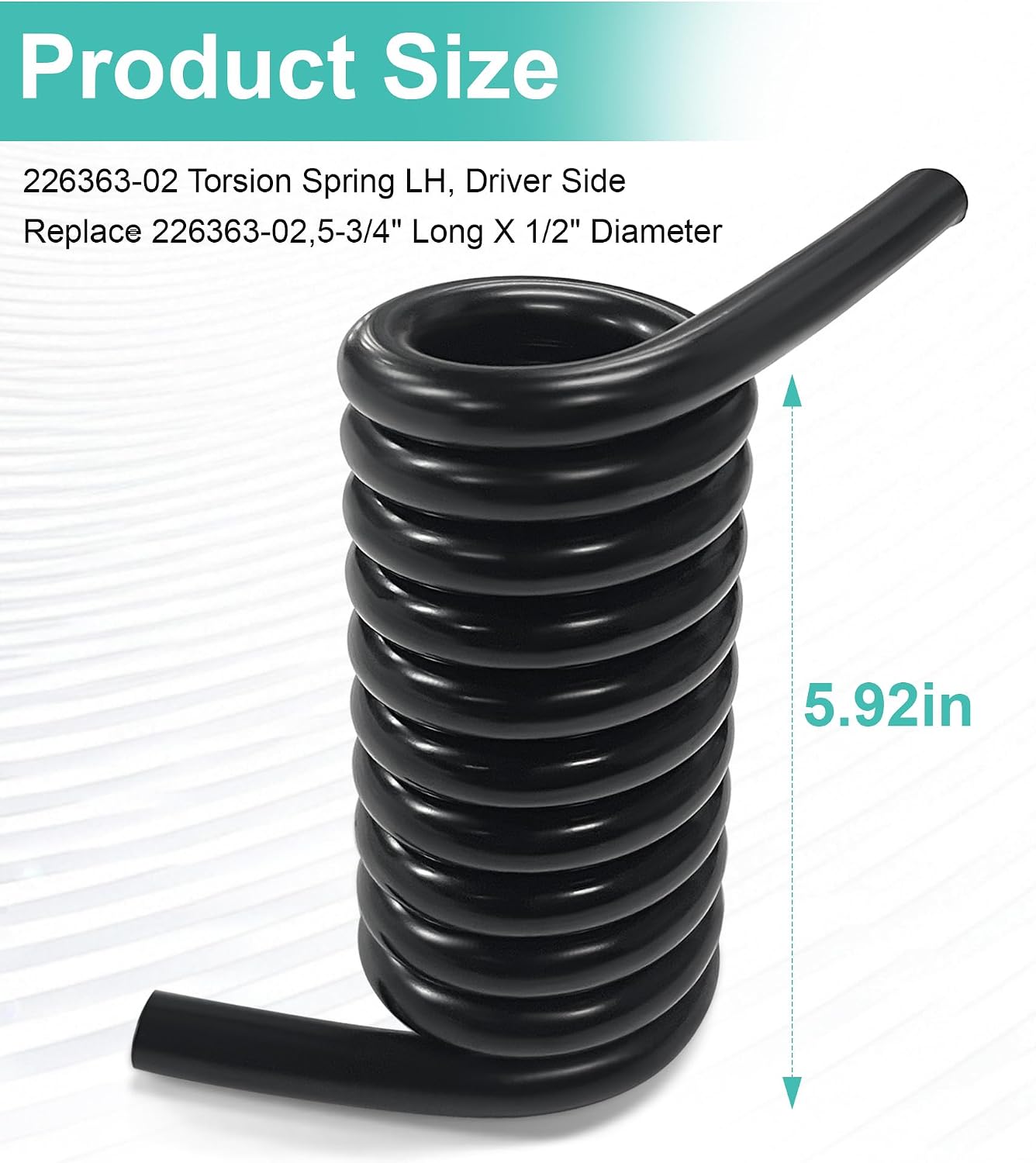 Torsion Liftgate Springs Left Driver Side 226363-02 for Maxon GPT, GPTLR & GPTWR 25-55 Series Liftgates