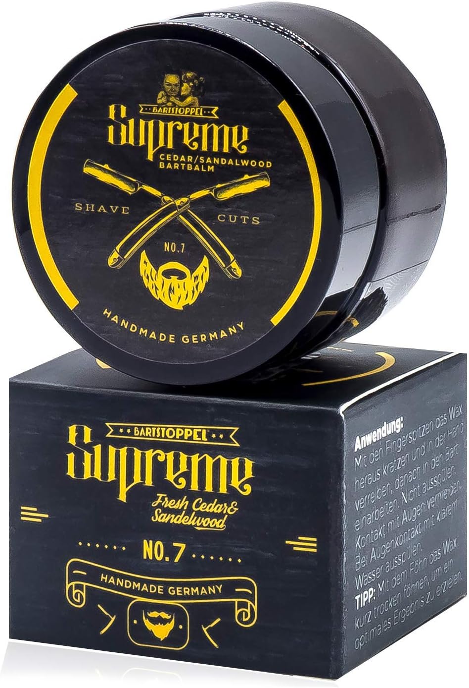 Baardwax sandelhout cederhout – Out Wood Oak houten geur – Originele baardstoppel© Supreme Serie