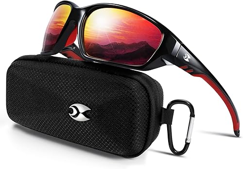 Miniatura 18 de Suoso Gafas de sol polarizadas deportivas para hombres: gafas de sol UV400 para mujeres, protección envolvente para pesca, conducción, TR90