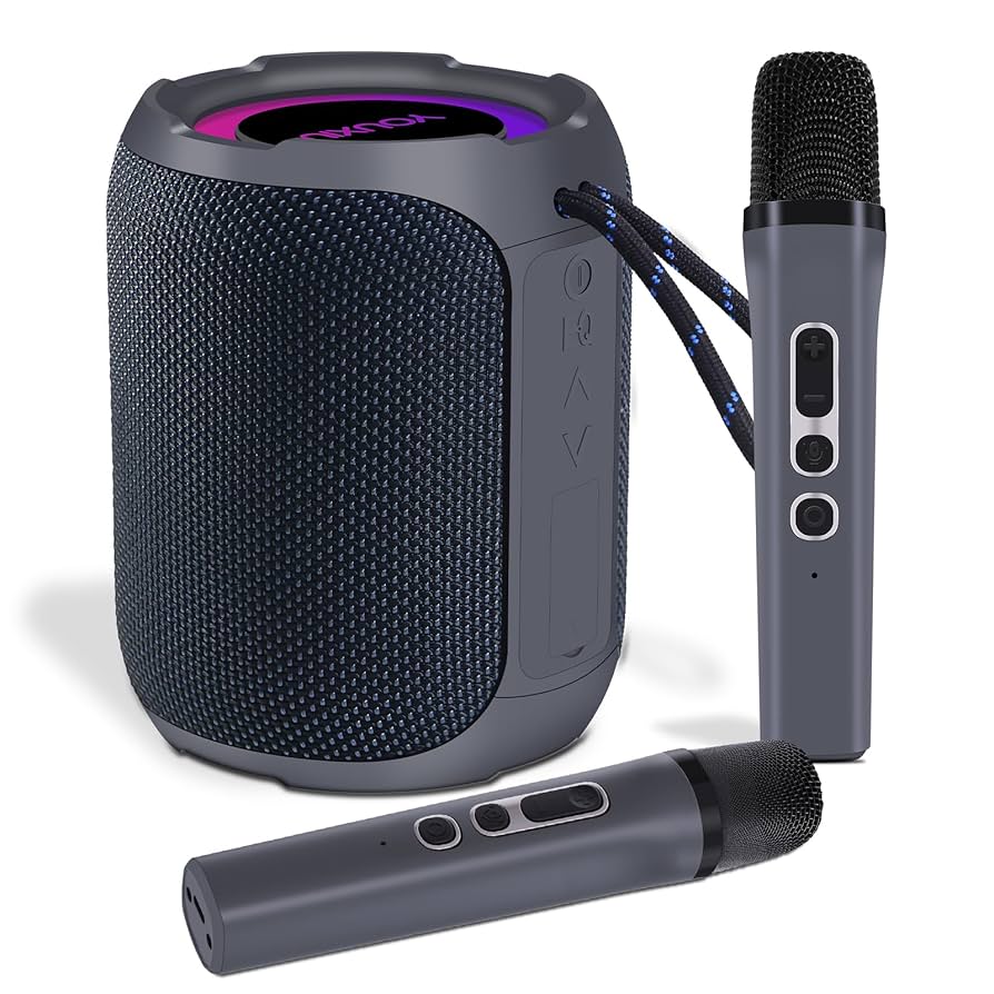 KARAOKE WIRELESS SPEAKER マイク付き Amazon.com: Portable Bluetooth Karaoke Speaker with 2