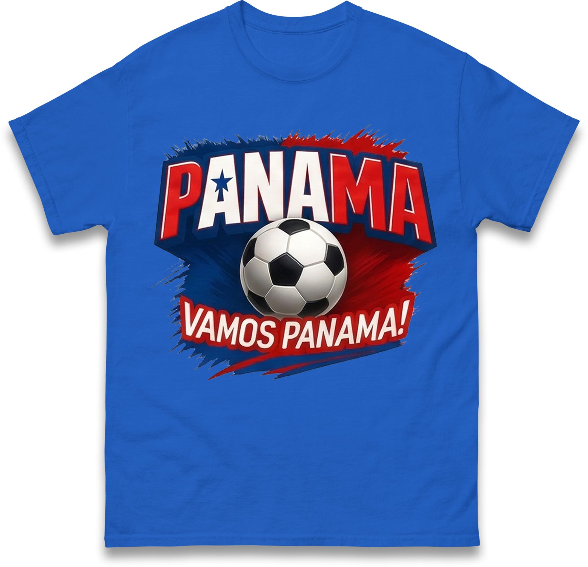 Panama Vamos Football T-Shirt, Panama Football Fan Tee, Mens & Womens Sports Tee, Copa America, World Cup Supporter Gift Royal Blue