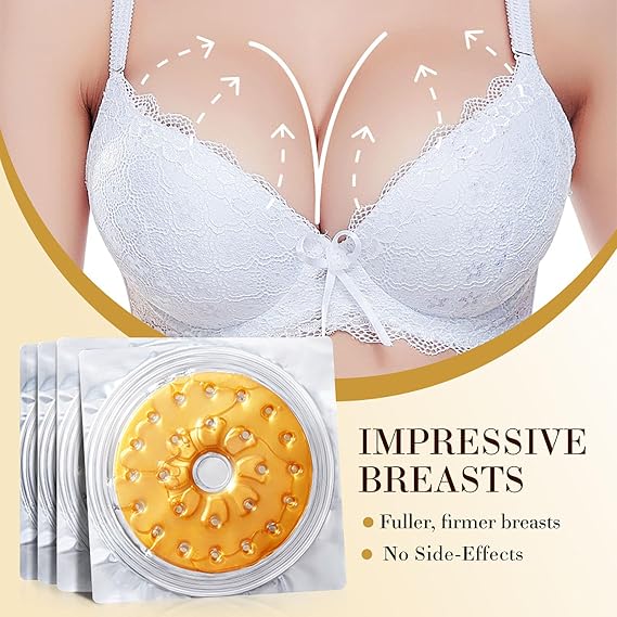 Breast Enlargement Pads,Collagen Breast Enlargement Patches Collagen,Bust Firming Patches,Bust Growth Lift Mask for Women Lady,Nourishing and Moisturizing,17g,4 Pieces