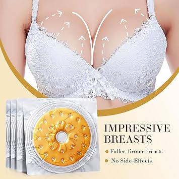 Breast Enlargement Pads,Collagen Breast Enlargement Patches Collagen,Bust Firming Patches,Bust Growth Lift Mask for Women Lady,Nourishing and Moisturizing,17g,4 Pieces