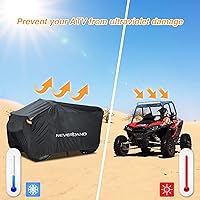 Vista 9 de Cubierta ATV impermeable de NEVERLAND resistente para todo tipo de clima, cubierta para cuatrimoto de 4 ruedas, cubierta para quad, protección UV