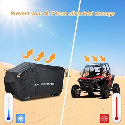 Miniatura 9 de Cubierta ATV impermeable de NEVERLAND resistente para todo tipo de clima, cubierta para cuatrimoto de 4 ruedas, cubierta para quad, protección UV