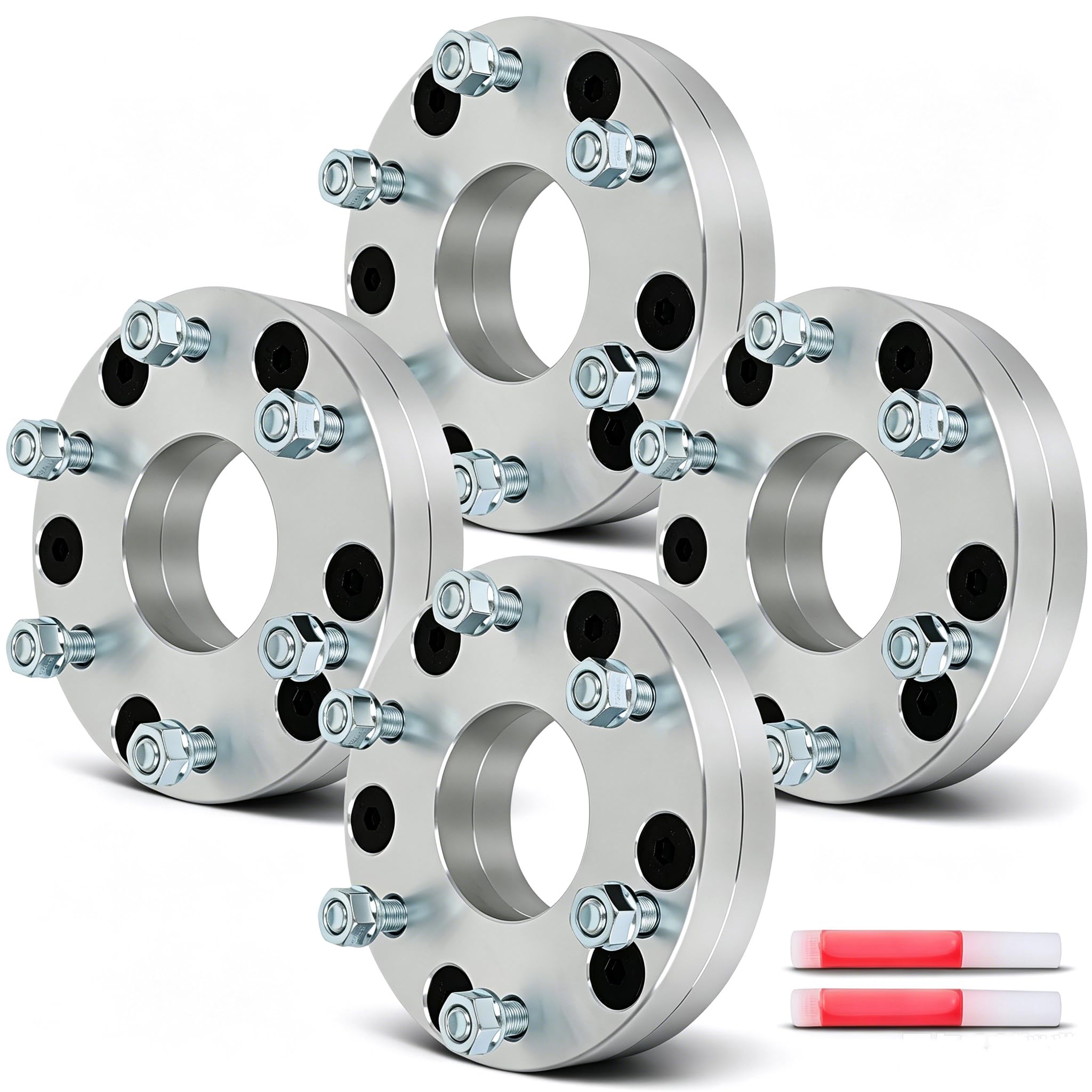 Photo 1 of OCPTY 4PCS 5x4.5 to 6x5.5 Wheel Spacers Adapters 2" inch 12x1.5 Studs 74mm Hub Bore Forged Wheel Spacers Adapters 5 Lug fit for Accord for Avalon for Camry for Civic for CL for Crosstour