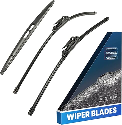 KAX Fácil instalación y visibilidad de conducción superior Limpiaparabrisas prémium de 26 + 22 pulgadas + 11 limpiaparabrisas prémium para todas las