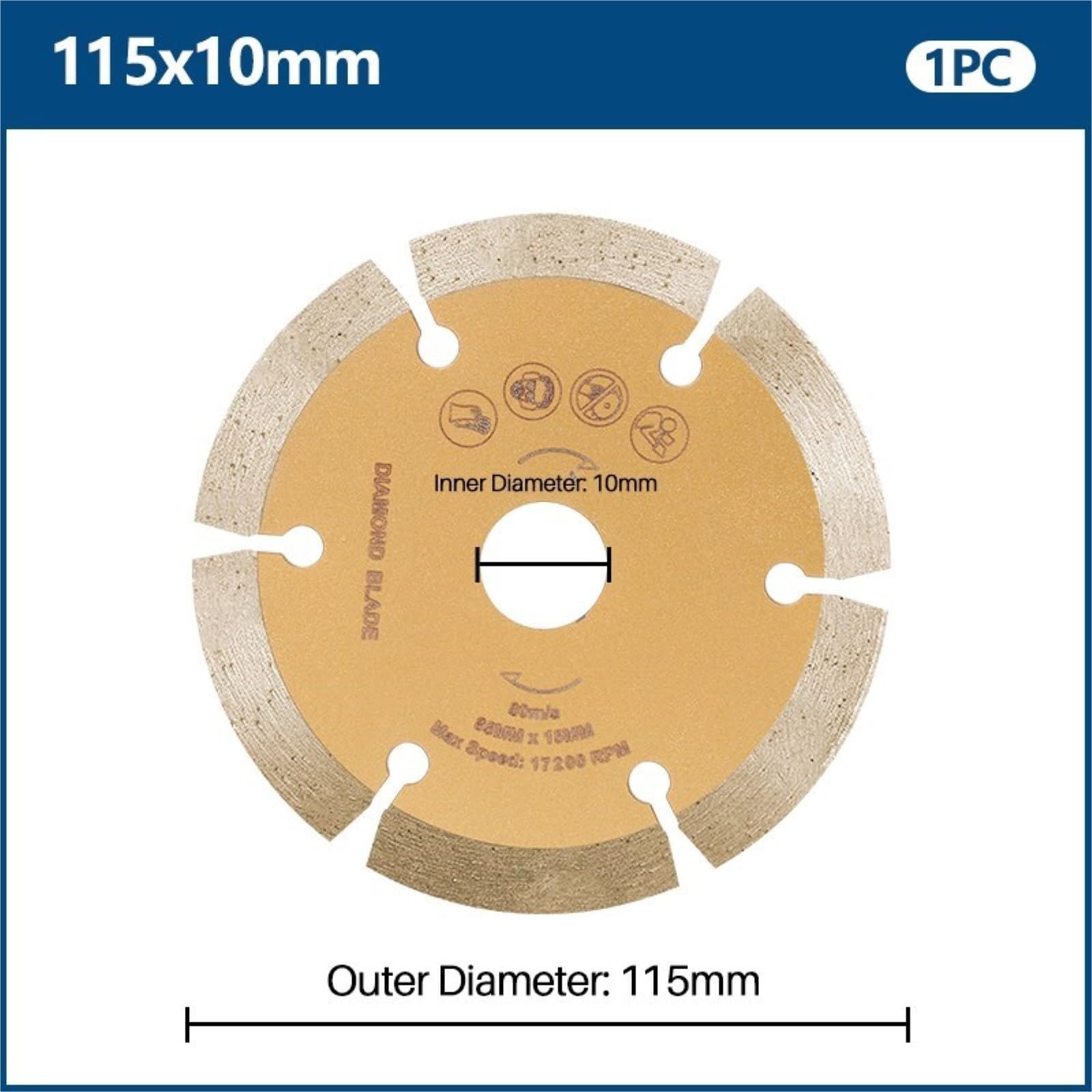 Brzeszczot do cięcia metalu 1PC brzeszczot diamentowy 85/89/115mm tarcza do cięcia na sucho betonu cegła ceramiczna marmurowe tarcze kamienia okrągłe(13)