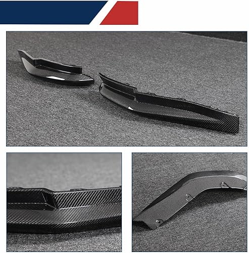 Miniatura 6 de Divisor de parachoques trasero de fibra de carbono G80 M3 compatible con BMW Serie 3 G80 M3 Sedan 4 puertas 2021-2022 2 piezas difusor de
