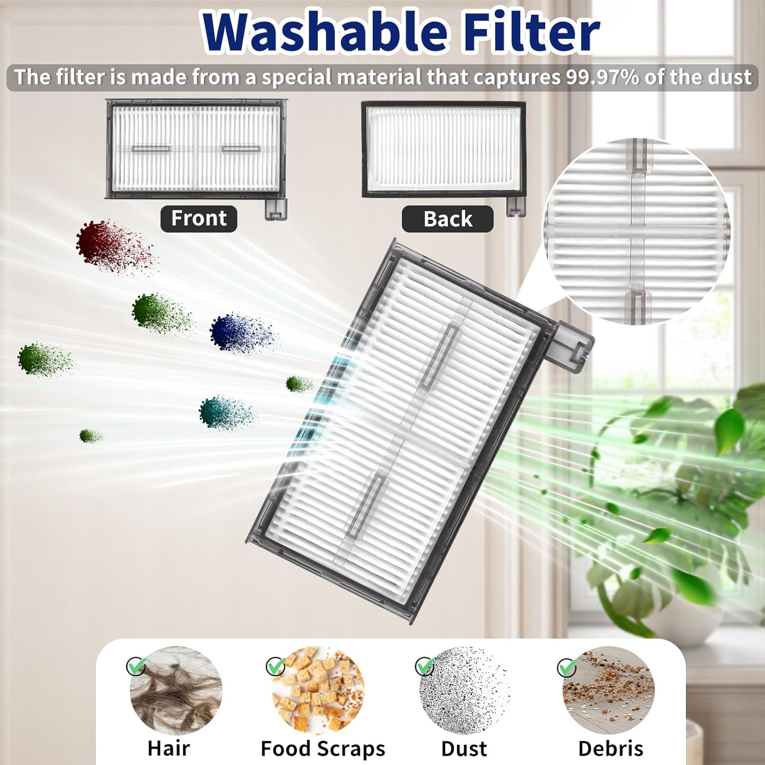 21 PCS Accessories for Eufy X8 Pro/ X8 Pro SES Robot Vacuum, Replacement Parts Main Brush, Side Brush, Washable Filter, Dust Bag, Mop Pad