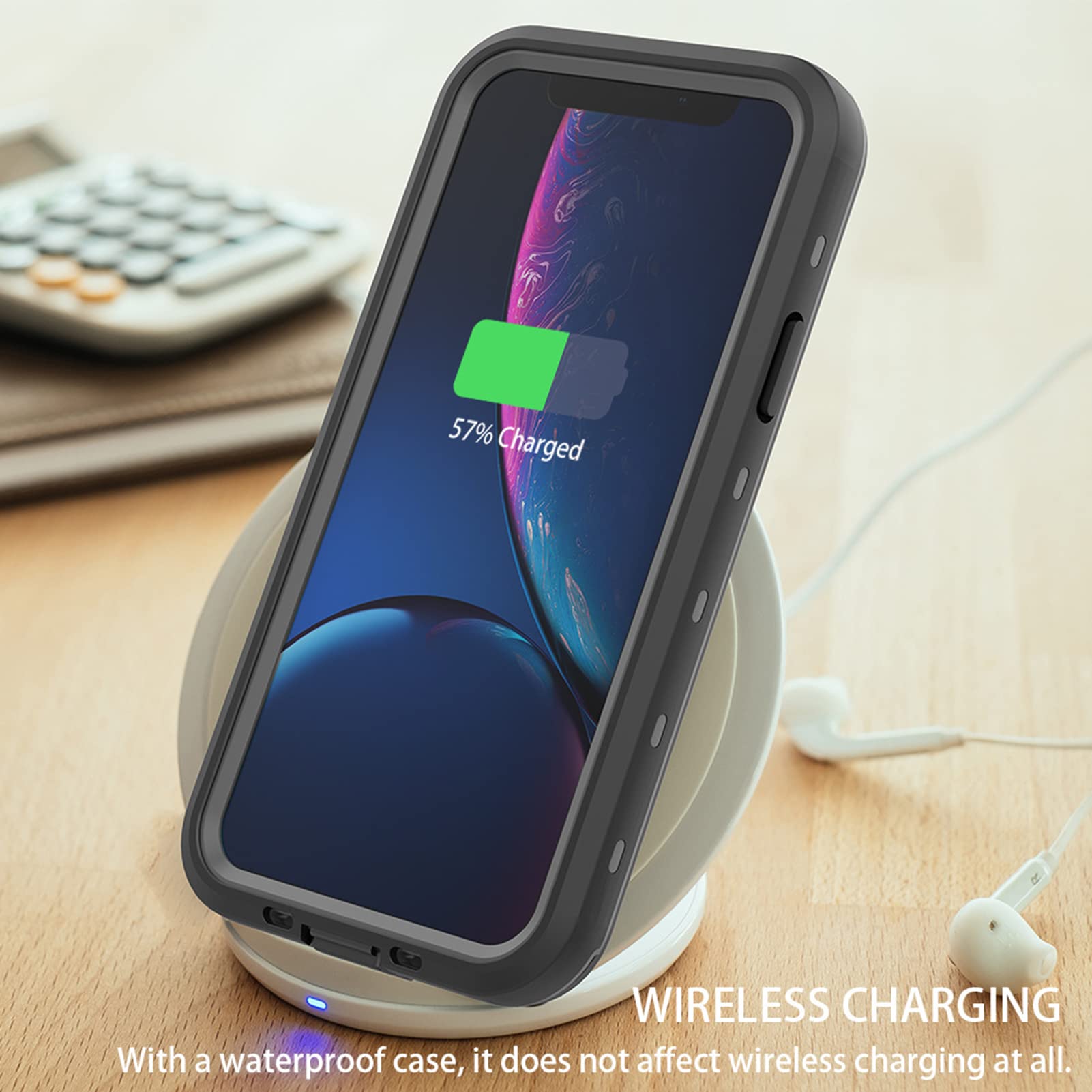 Etui na telefon komórkowy iPhone 14 Pro Max / 14 Plus/14 Pro / 14, etui do nurkowania, wodoszczelne etui ochronne na ekran, ultra cienkie, obsługuje bezprzewodowe ładowanie, czarne, 14 na 6,1"