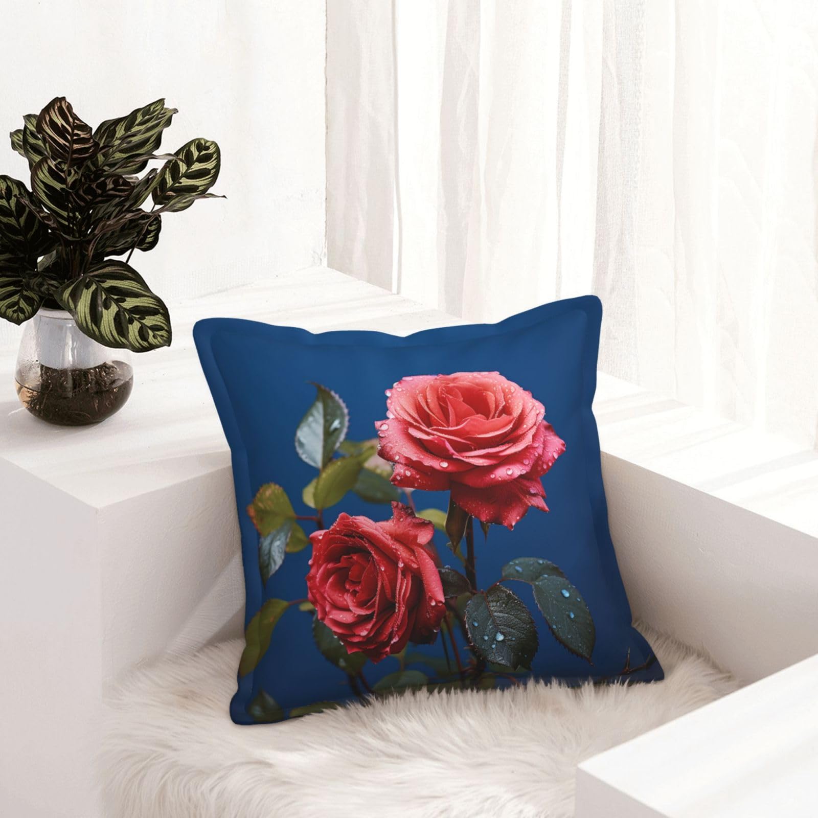 Housse de coussin imperméable similicuir lot de 2 carrée 45x45 anti-tache pour canapé de salon