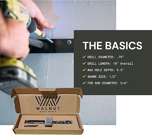 Miniatura 3 de Kit de instalación de estante flotante, plantilla de taladro, soporte de estante flotante, kit de instalación de guía de taladro, diseñado para