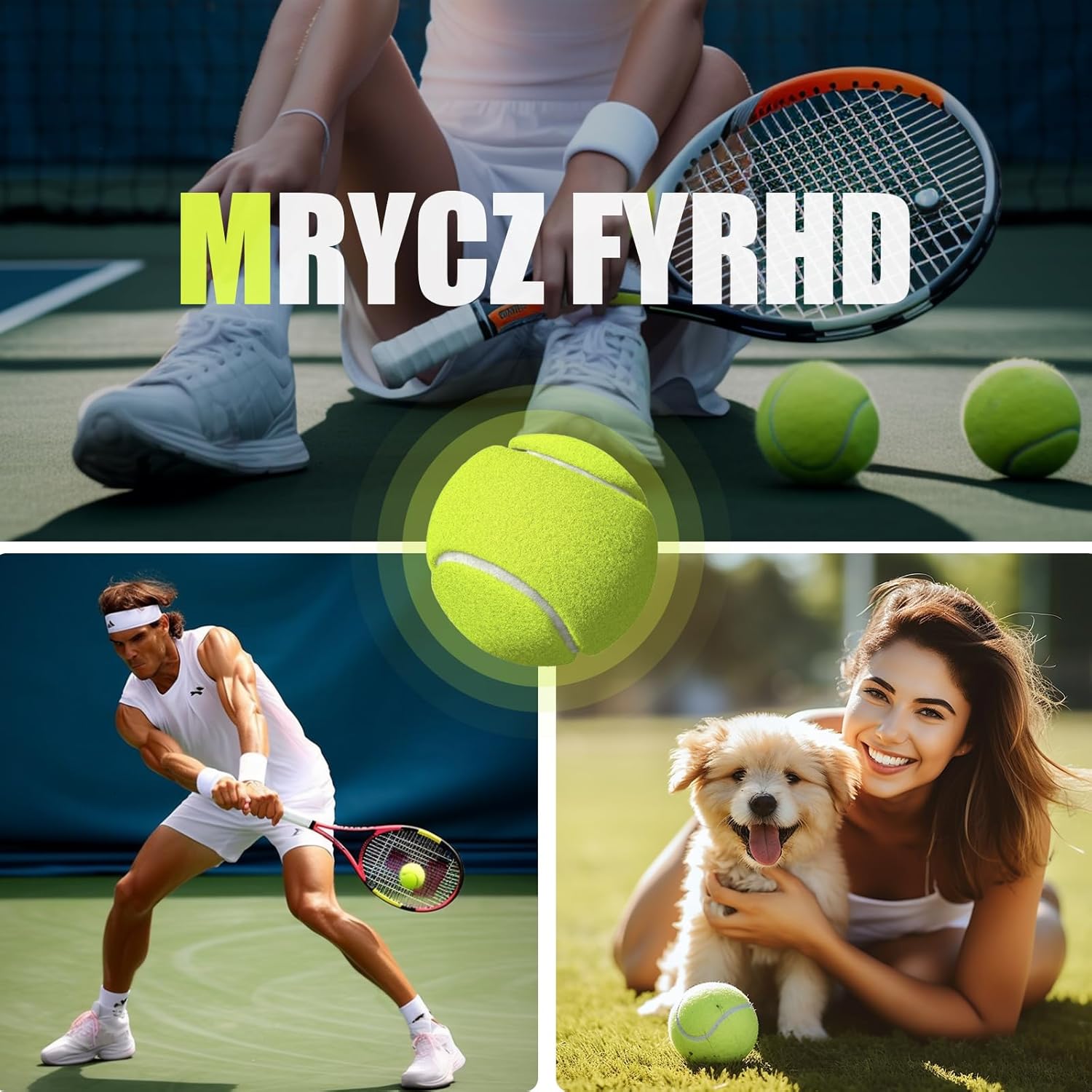 12/18 Pack Tennis Balls for Training, Pet Dog Playing, and Practice with Mesh Bag for Transport and Beginner Training