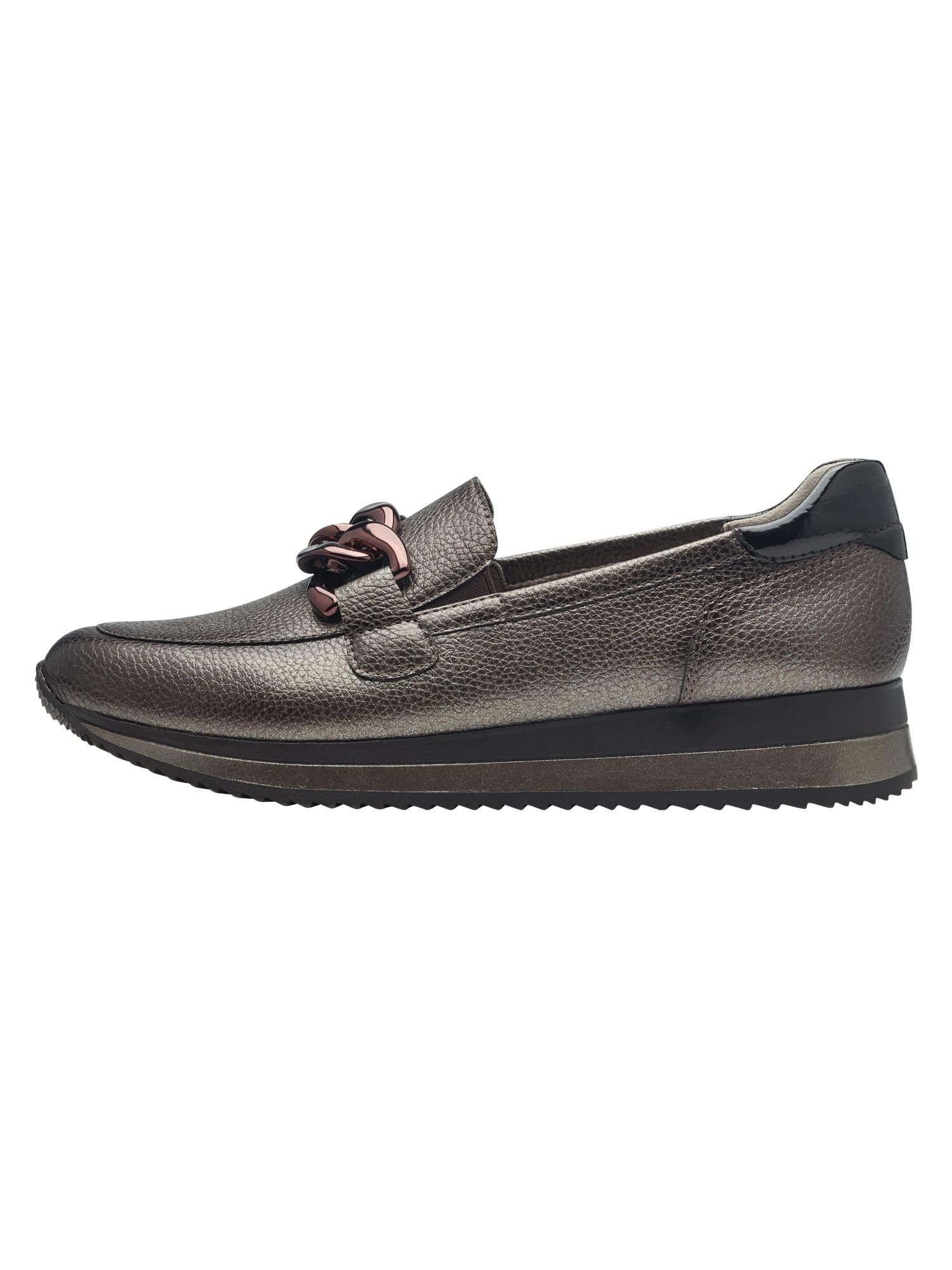 Jana Women’s Slip-On Sneakers Slip-On Vegan, Pewter, 5 UK