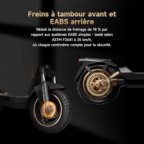 NAVEE GT3, Trottinette Electrique Adulte,Scooter Électrique Pliable Tout Terrain,25km/h Autonomie 50km,Moteur 700W Batterie 358Wh,Bras Suspension,Freins,Pneus 10" Tubeless,Verrouillage APP, TCS, IPX5 - 7