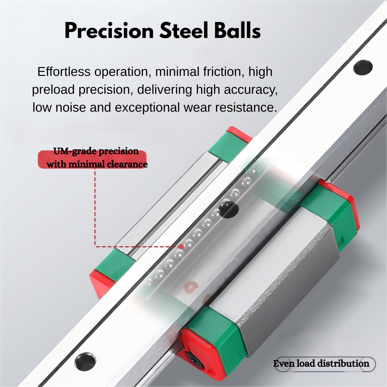 Riel Deslizante en Miniatura MGN12H 150mm Guía Lineal de Acero Inoxidable para Impresora 3D CNC