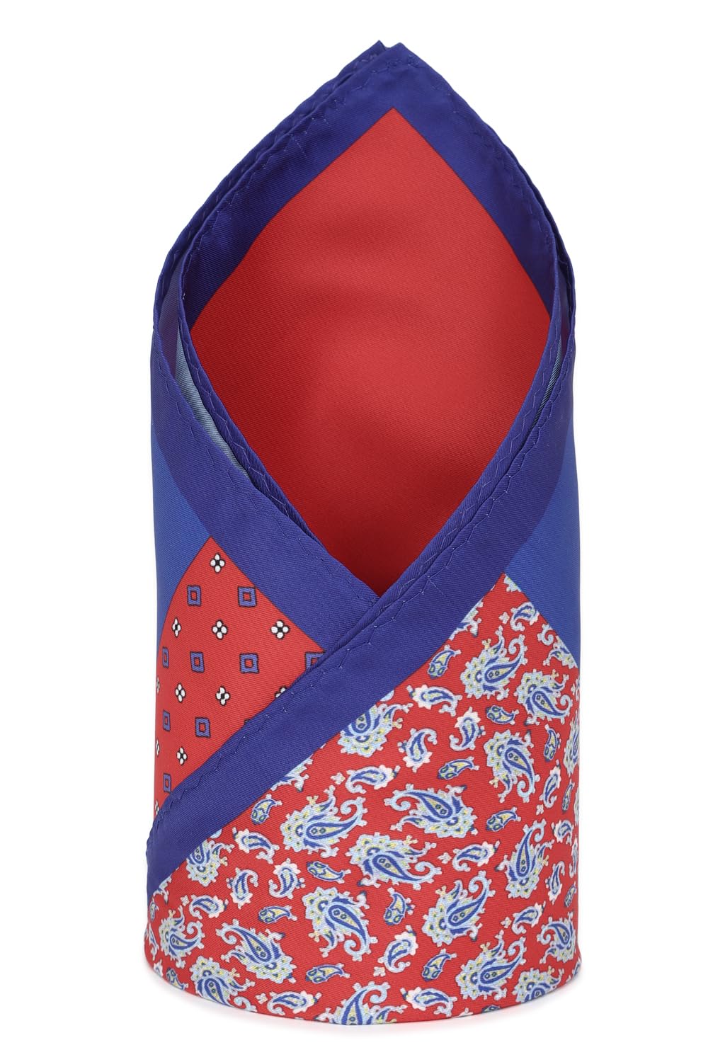 Louis Philippe Men Red Print Formal Pocket Square