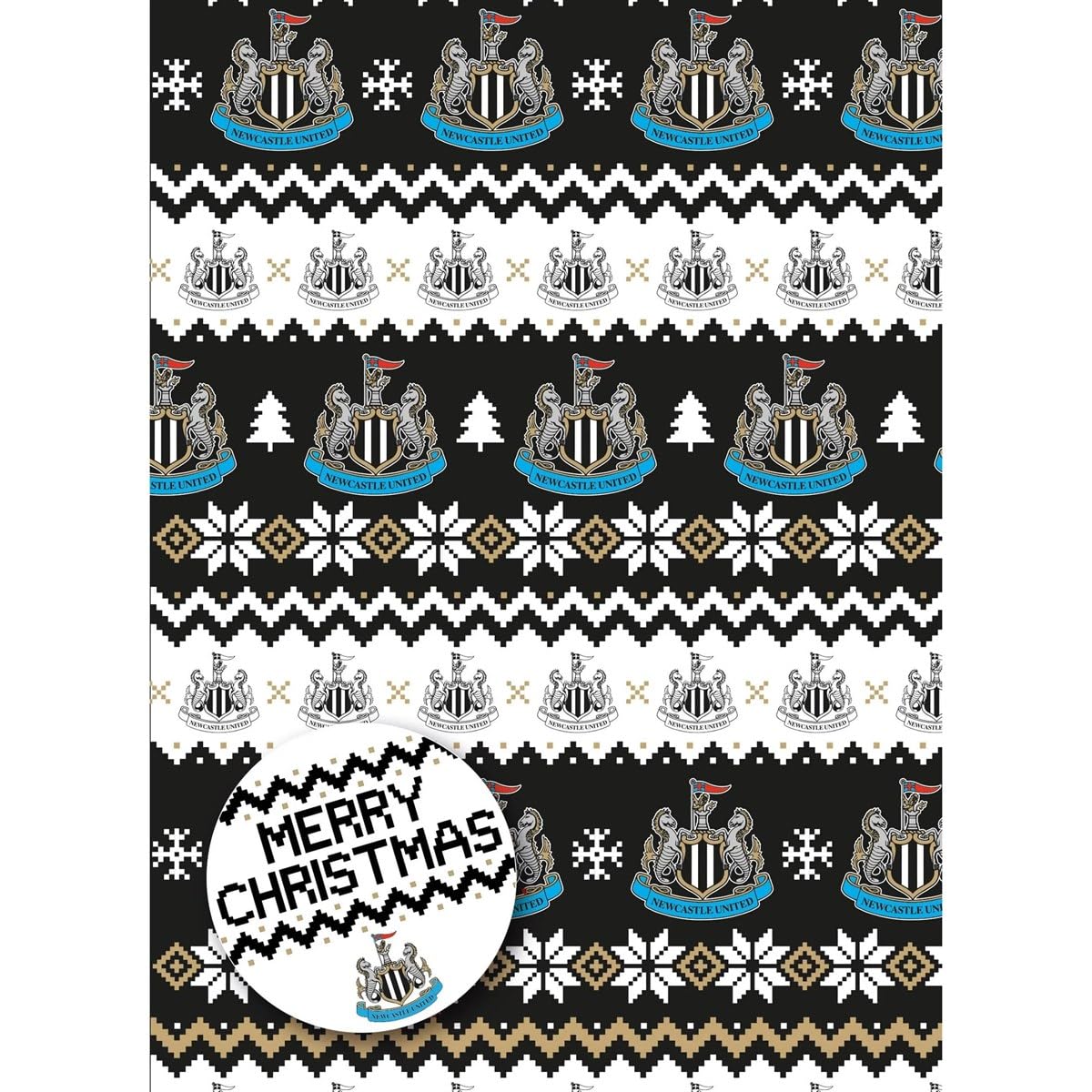 Newcastle United FC Xmas Gift Wrap, Cards, Giftwrap & Giftbags, Gift