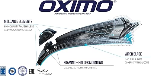 Miniatura 2 de Limpiaparabrisas para todo tipo de clima, tecnología de teflón, fácil instalación (paquete de 2, 26 y 17 pulgadas)