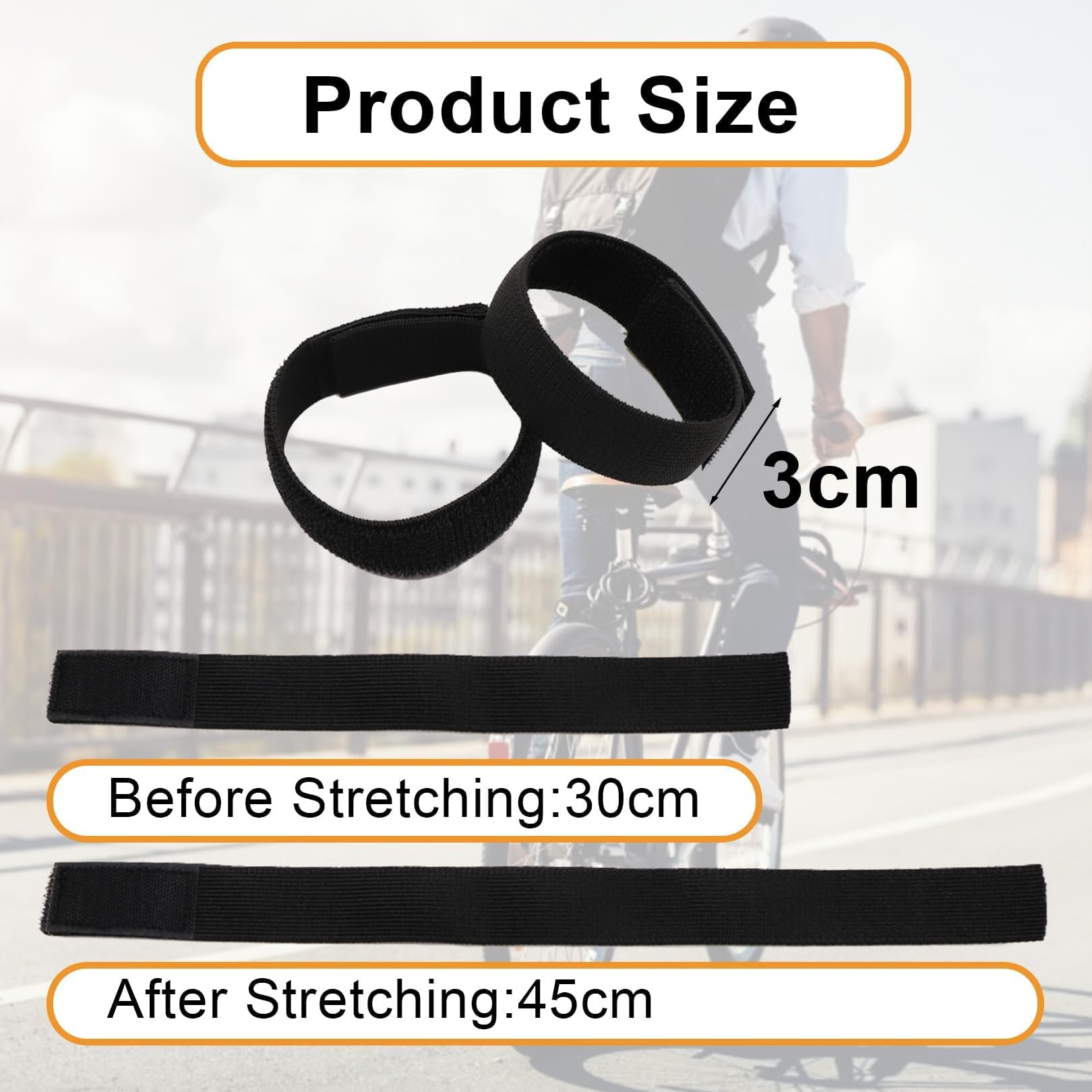 RoxNvm Catarifrangenti Bande, 8 Clip Pantalone, Elastici Per