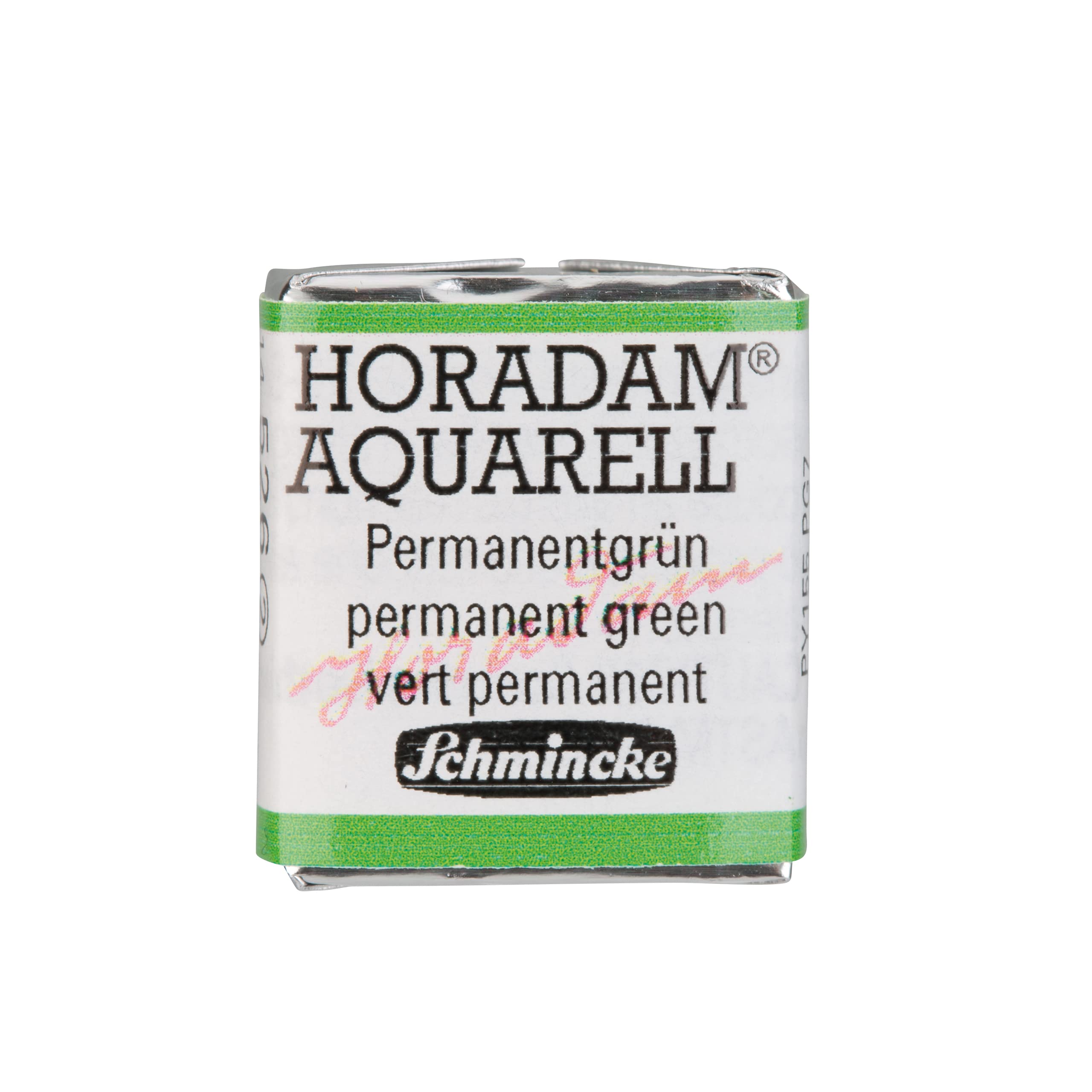 Schmincke - HORADAM® AQUARELL - finest artists' watercolours, 526 Permanent green, 14 526 044, 1/2 pan — image 1