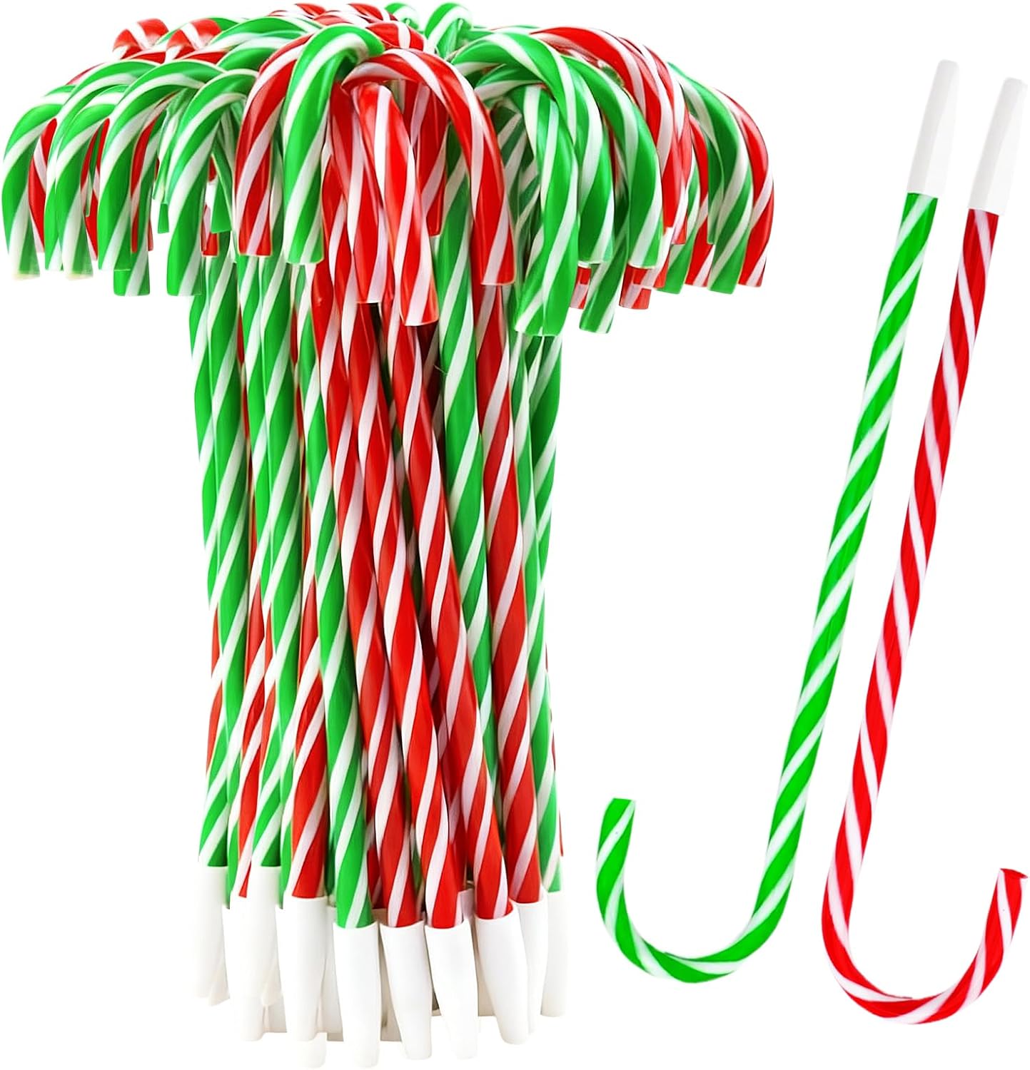 SAYAYA 120 Pcs Christmas Candy Cane Pens Bulk Fun Black Ink Ballpoint Pens Xmas Goodie Bag Stuffers Gifts for Adults Holiday Party Favors Carnival Prize Stocking Stuffers (Red & Green)