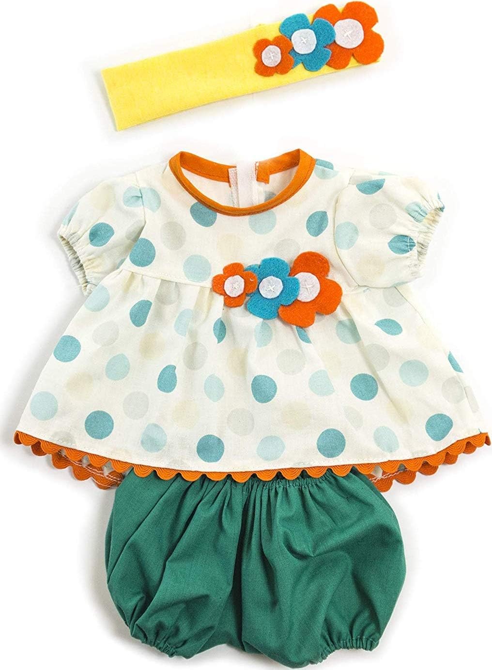 Set of Warm Weather Blouse Dress for Dolls 40 cm, Yellow, 38-40 cm (31562)