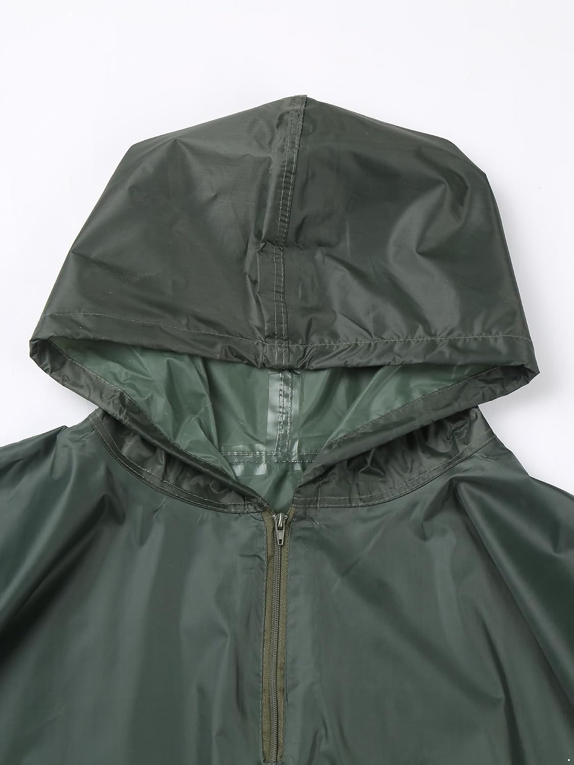 Mens Hooded Rain Poncho Waterproof Lightweight Cape Ponchos Workwear Unisex Raincoat