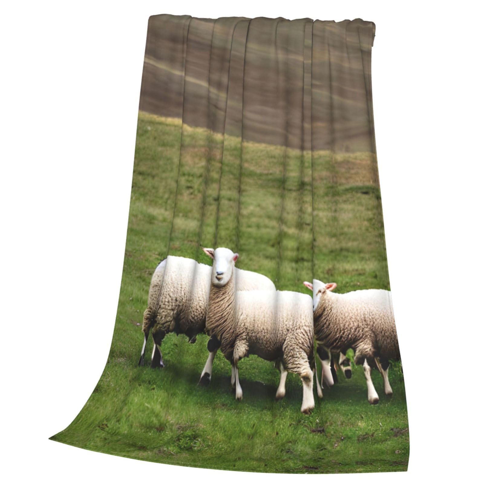 Maison STRAM SHEEP 羊プリントブランケット Amazon｜NEZIH 羊と羊のプリントスローブランケット オール