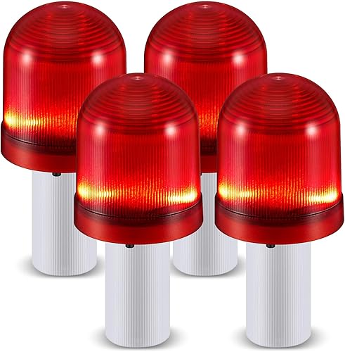 VIHOSE 4 piezas de luces LED para conos de tráfico, cono intermitente de tráfico con 3 modos de parpadeo, luz de advertencia LED para conos