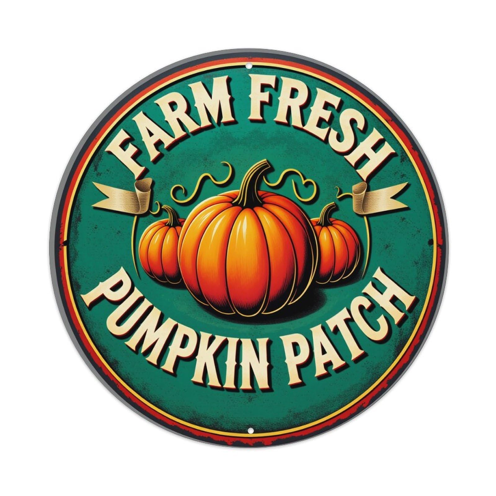 Farm Fresh Pumpkin Patch Sign Metal Tin Sign Vintage Garden Bedroom Cafe Bar Man Cave Home Wall Decor Metal Poster 8x8 inches