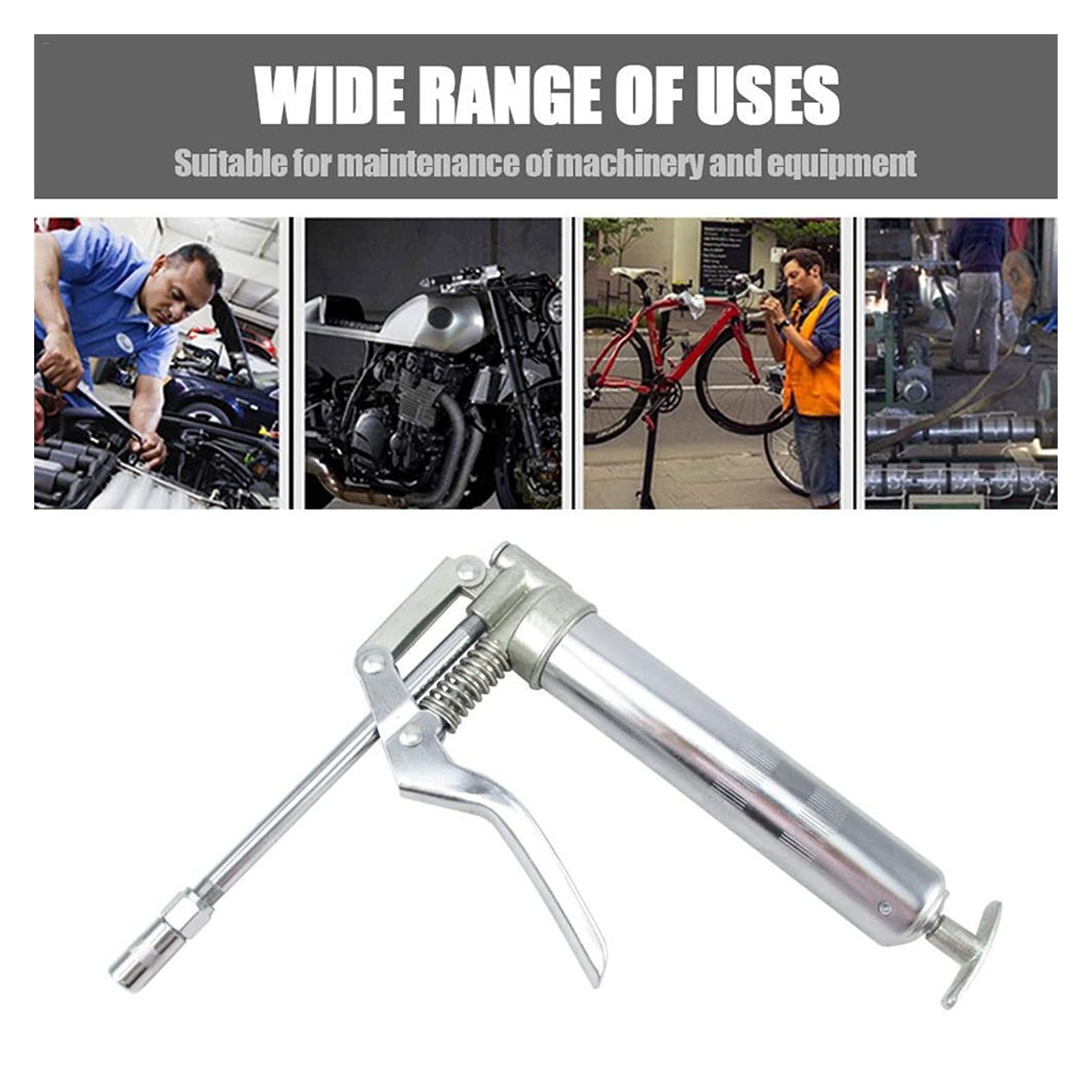 Pistola de engrase 12 0CC Mini grasa Aerógrafo, agarre con una mano Máquina de mantequilla de grasa Herramienta lubricante for reparación automática Lubricación Herramienta de mano de vehículo Fácil a