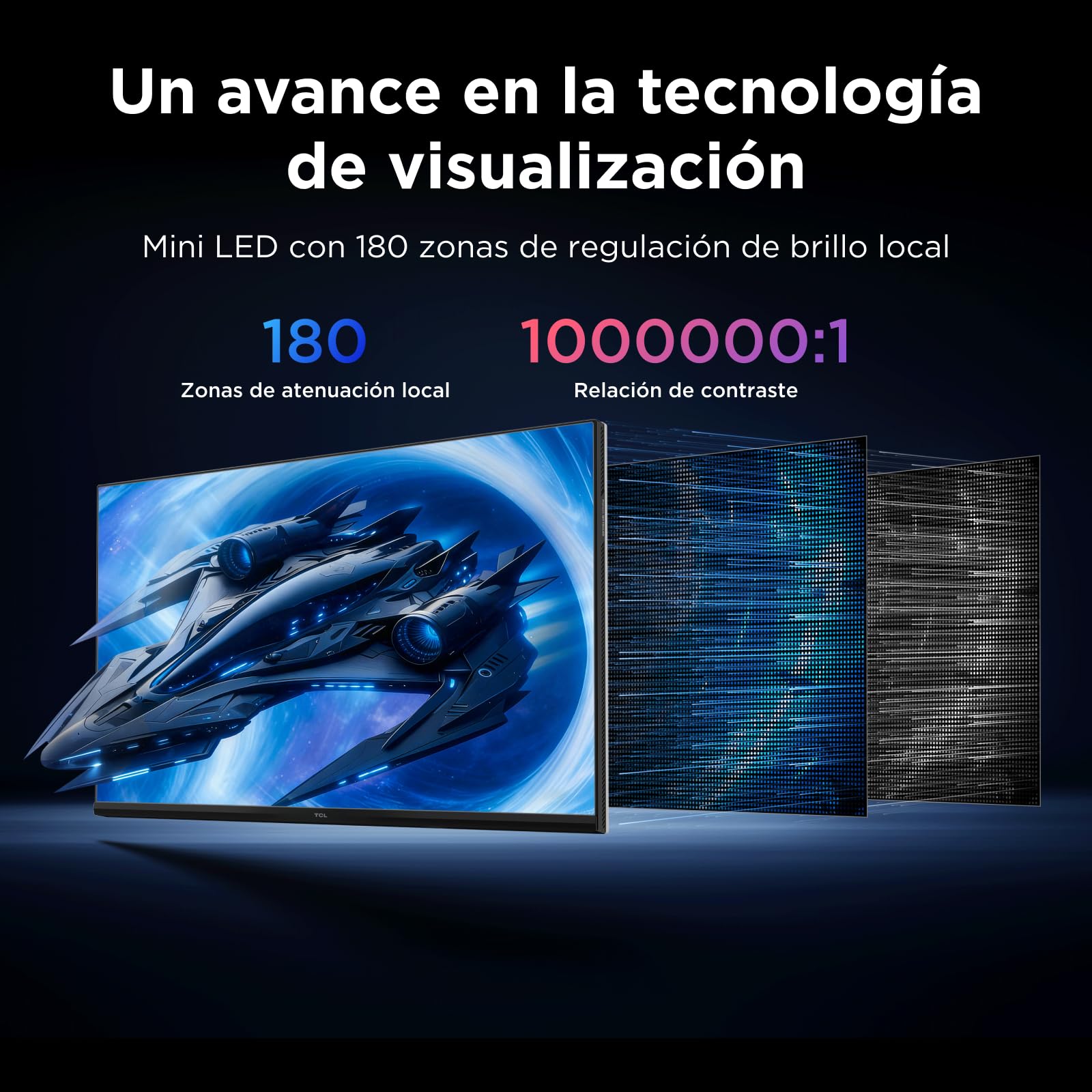 TCL 25G64 Monitor Gaming 25 Pulgadas QD-Mini LED, Full HD, 300Hz, Panel Fast-IPS, 600 nits HDR, 1ms, AMD FreeSync Premium, G-Sync Compatible