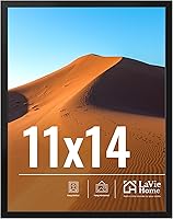 LaVie Home 11x14 Black Picture Frame with HD Plexiglas - Wall/Tabletop Display, Vertical/Horizontal Mount, Shatterproof 1 Pack